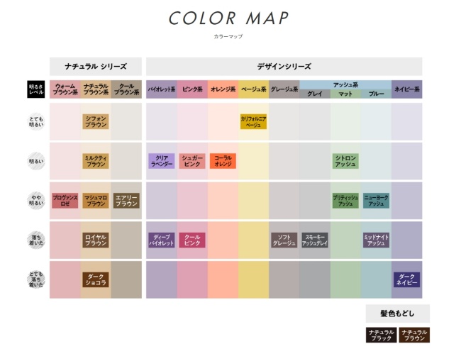 リーゼ 泡カラース　カラーバリエーション